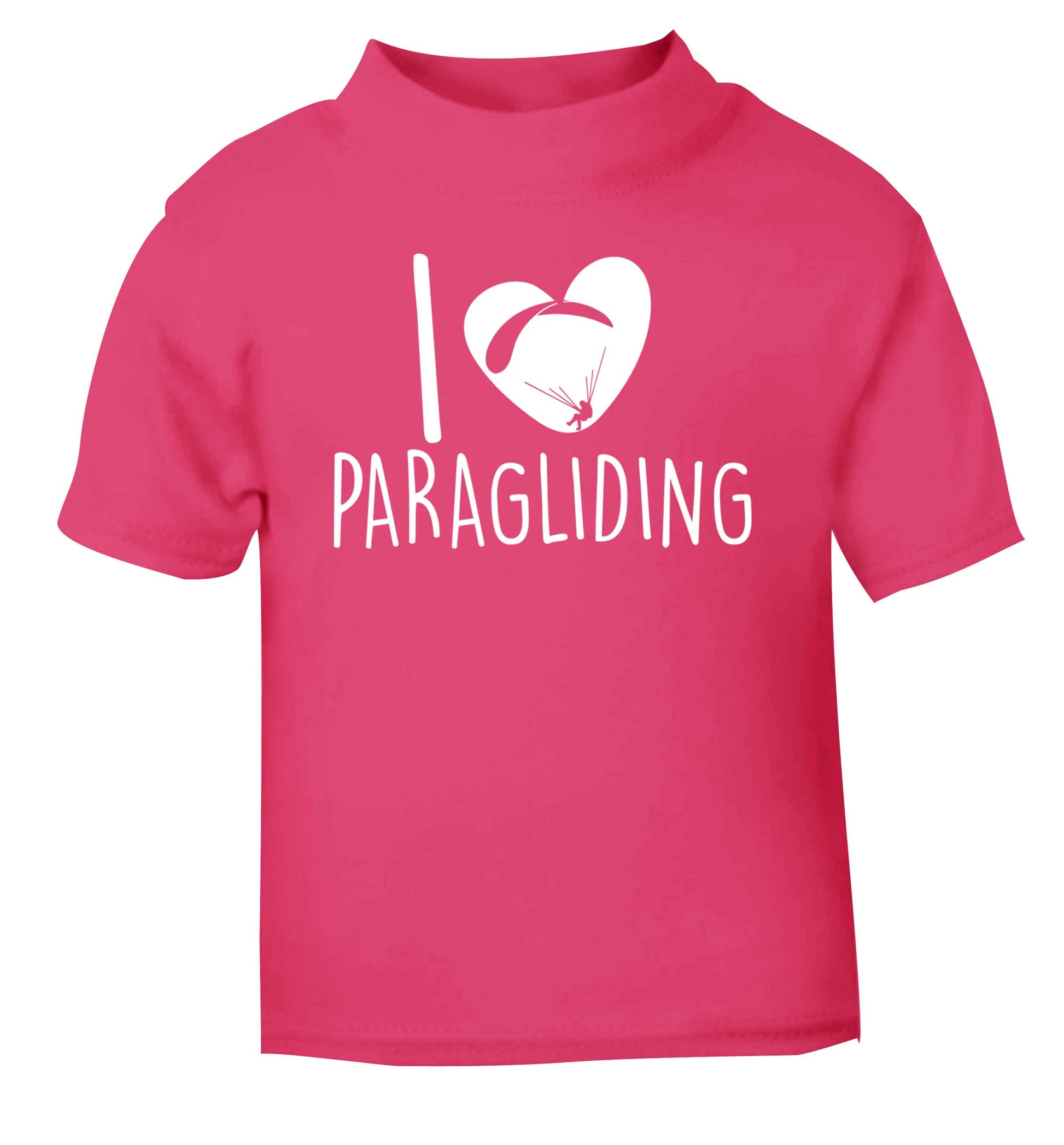 I love paragliding pink Baby Toddler Tshirt 2 Years