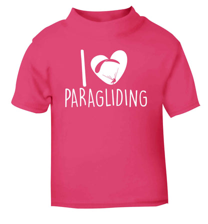 I love paragliding pink Baby Toddler Tshirt 2 Years