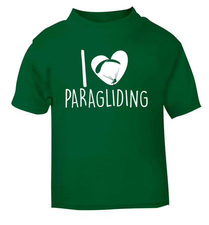 I love paragliding green Baby Toddler Tshirt 2 Years