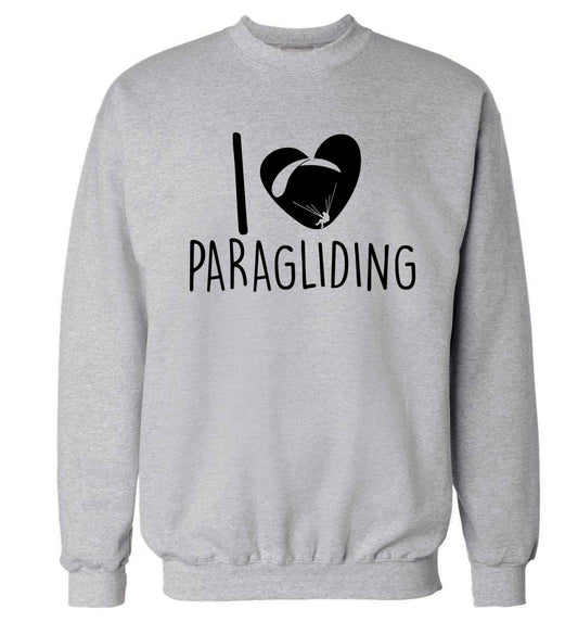 I love paragliding Adult's unisex grey Sweater 2XL