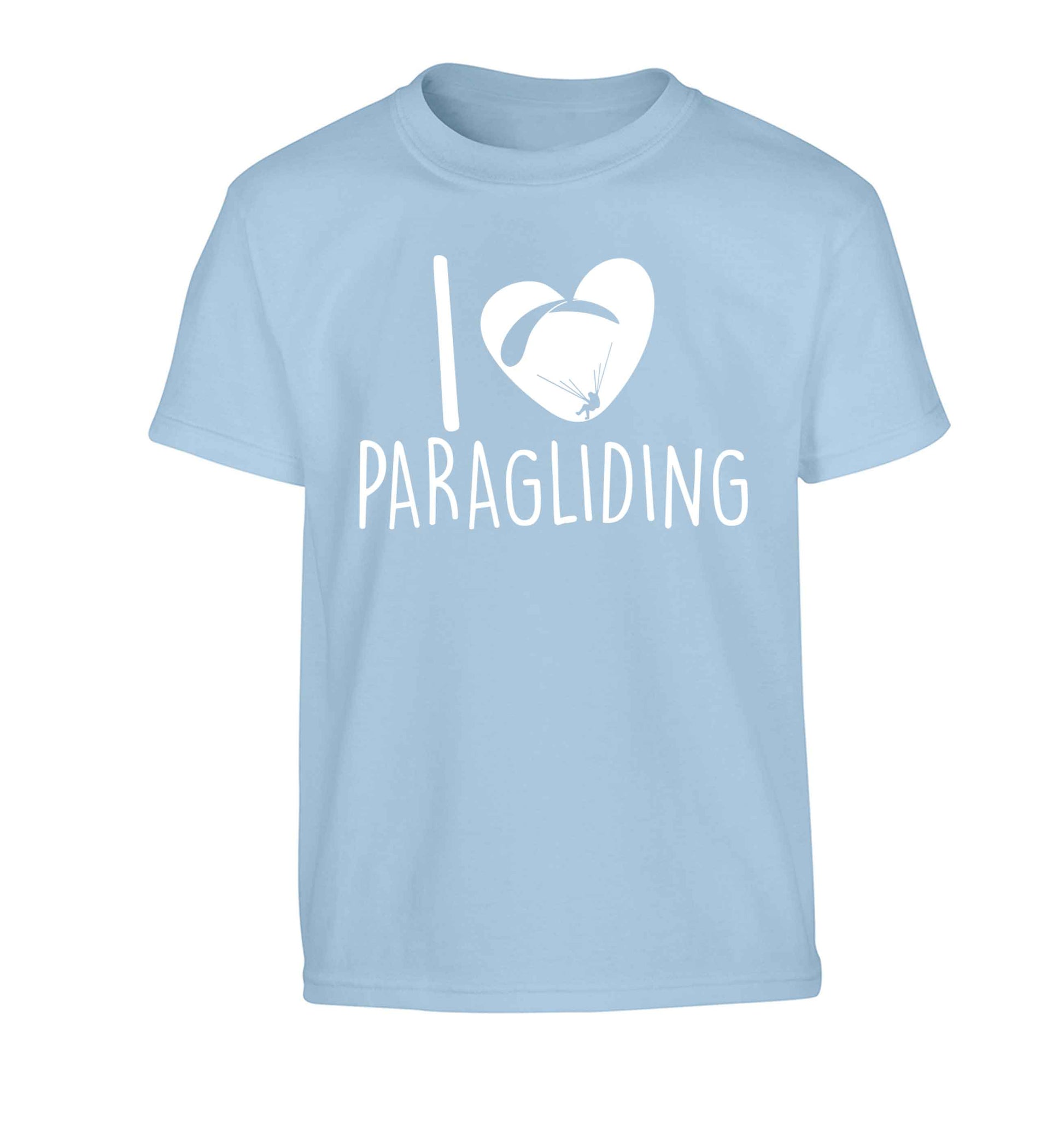 I love paragliding Children's light blue Tshirt 12-13 Years