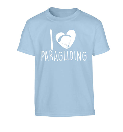 I love paragliding Children's light blue Tshirt 12-13 Years