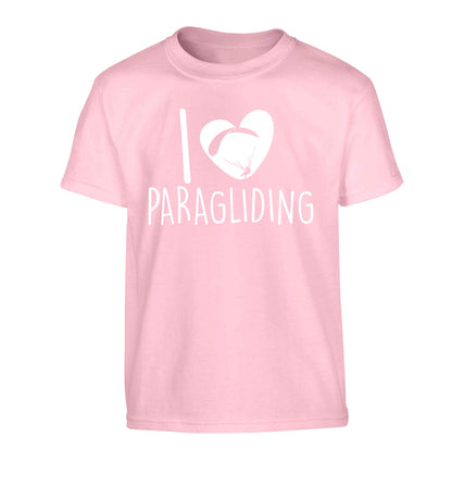I love paragliding Children's light pink Tshirt 12-13 Years