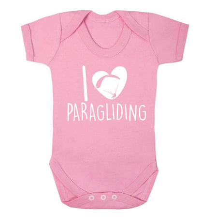 I love paragliding Baby Vest pale pink 18-24 months