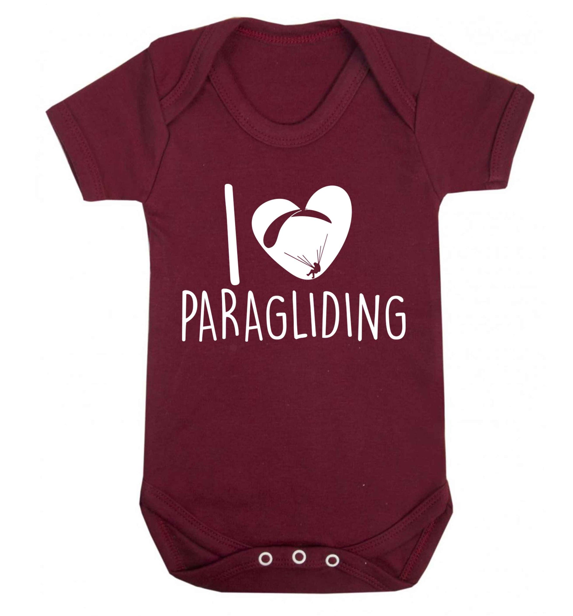I love paragliding Baby Vest maroon 18-24 months