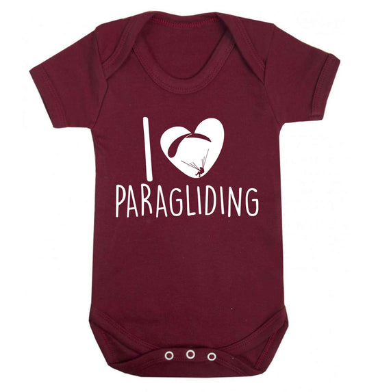 I love paragliding Baby Vest maroon 18-24 months