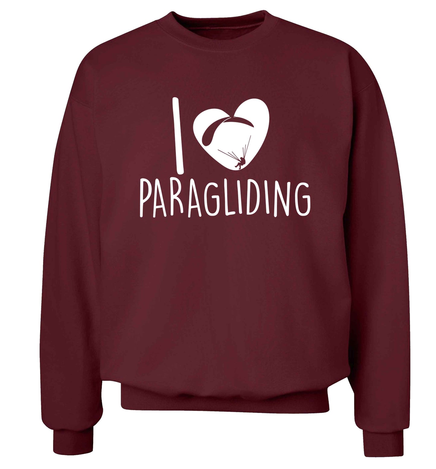 I love paragliding Adult's unisex maroon Sweater 2XL