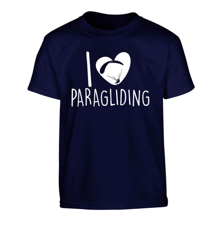 I love paragliding Children's navy Tshirt 12-13 Years