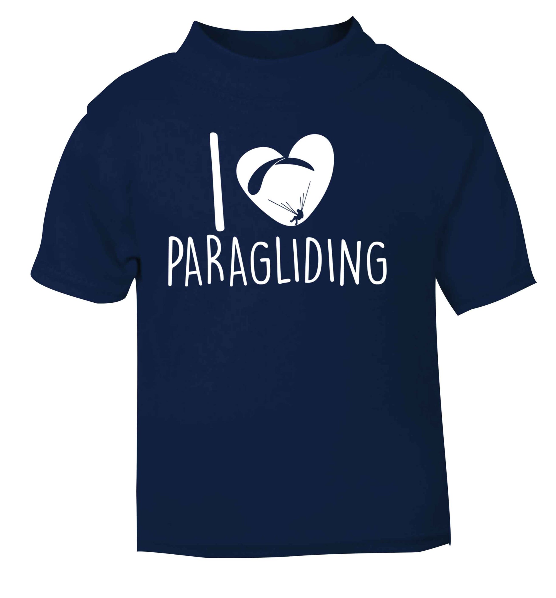 I love paragliding navy Baby Toddler Tshirt 2 Years