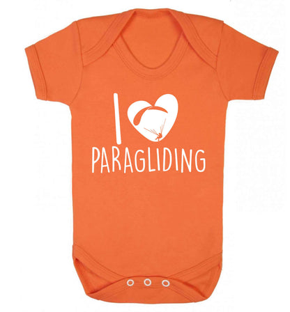 I love paragliding Baby Vest orange 18-24 months