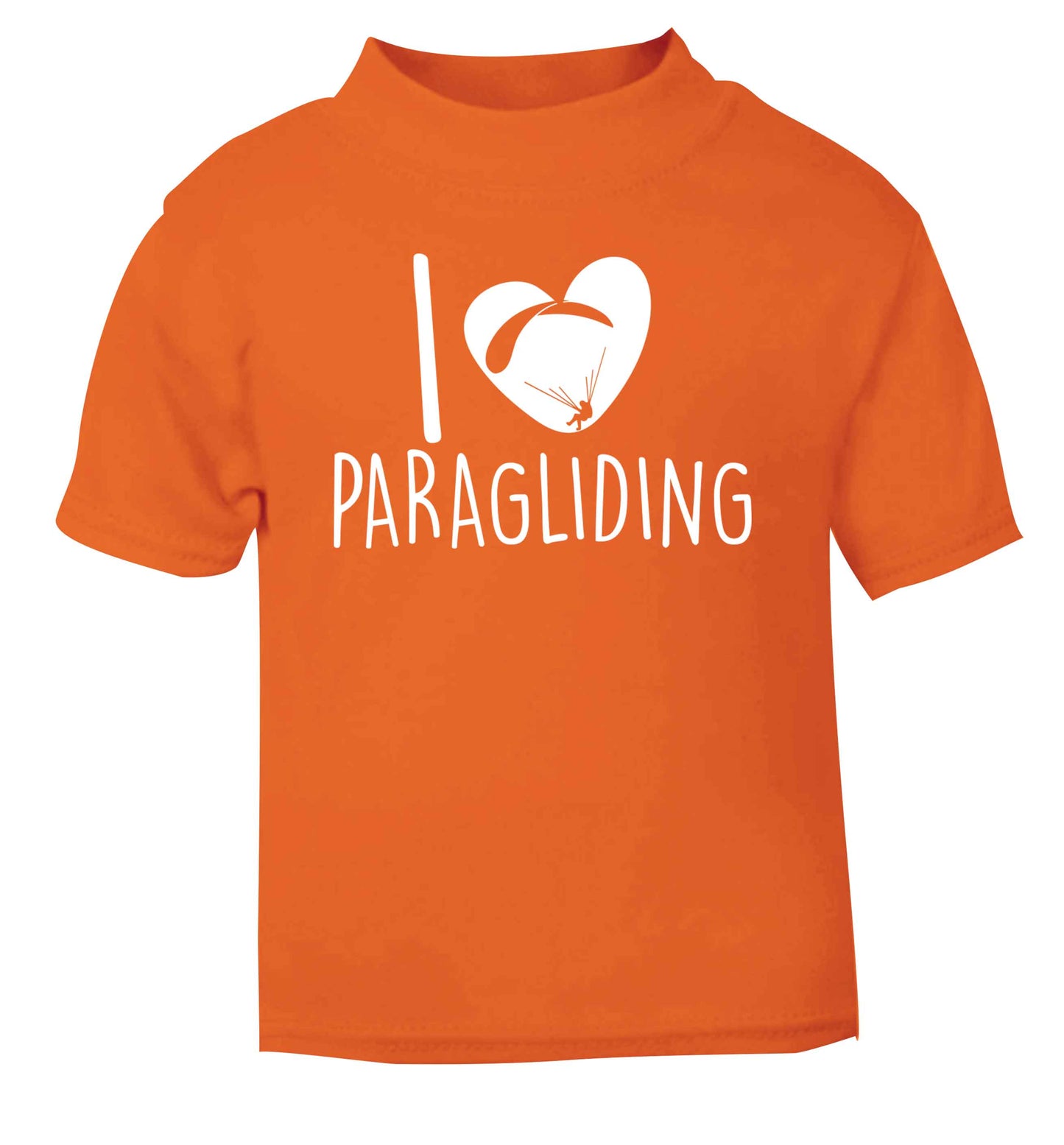 I love paragliding orange Baby Toddler Tshirt 2 Years