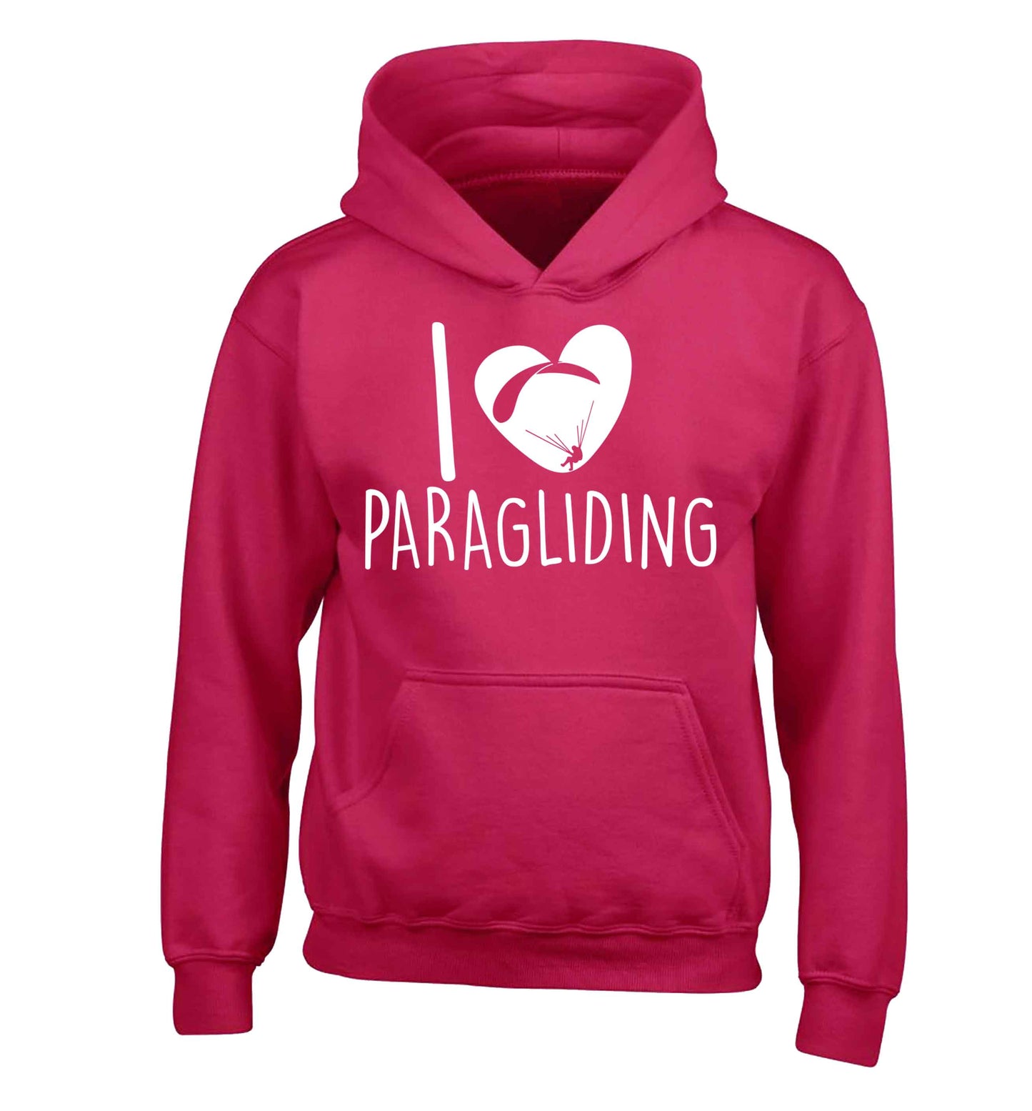 I love paragliding children's pink hoodie 12-13 Years