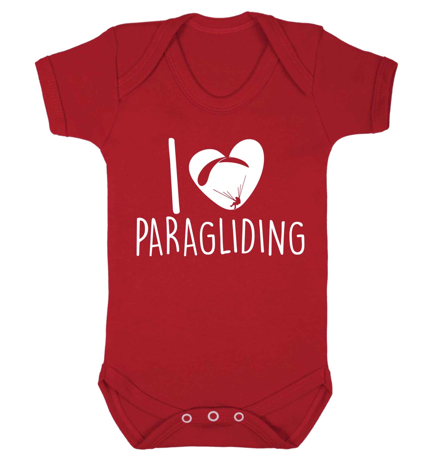 I love paragliding Baby Vest red 18-24 months