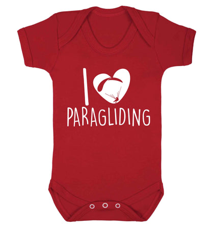 I love paragliding Baby Vest red 18-24 months