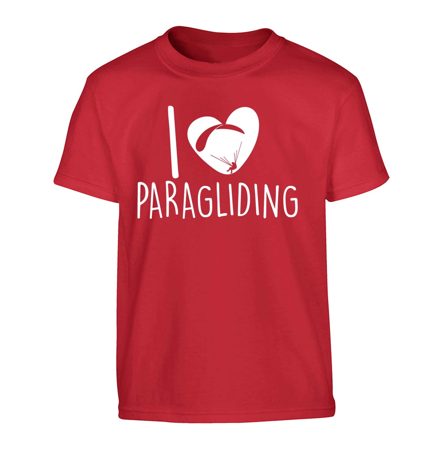 I love paragliding Children's red Tshirt 12-13 Years