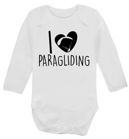 I love paragliding Baby Vest long sleeved white 6-12 months