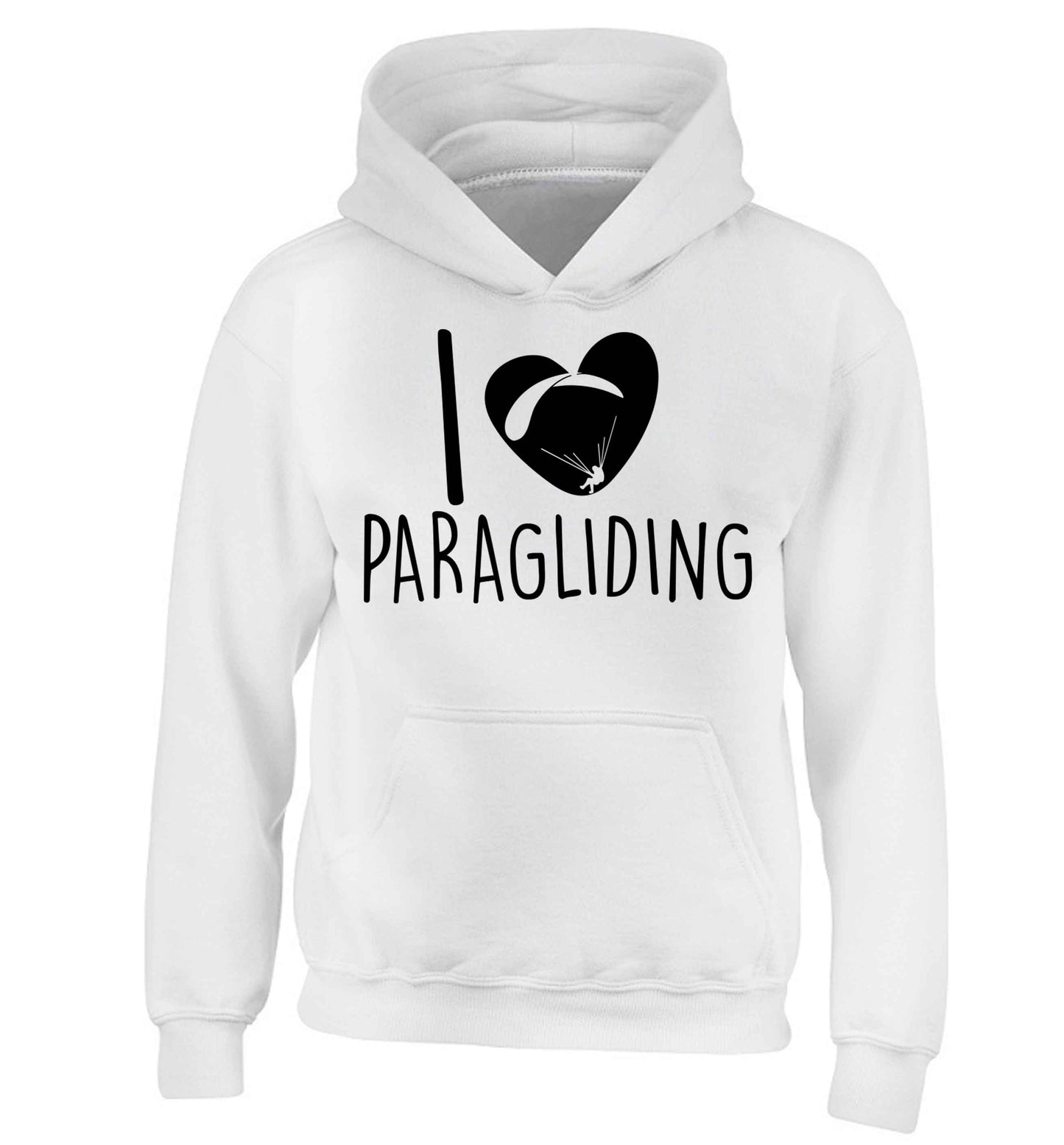I love paragliding children's white hoodie 12-13 Years