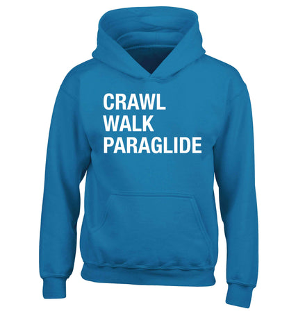 Crawl walk paraglide children's blue hoodie 12-13 Years