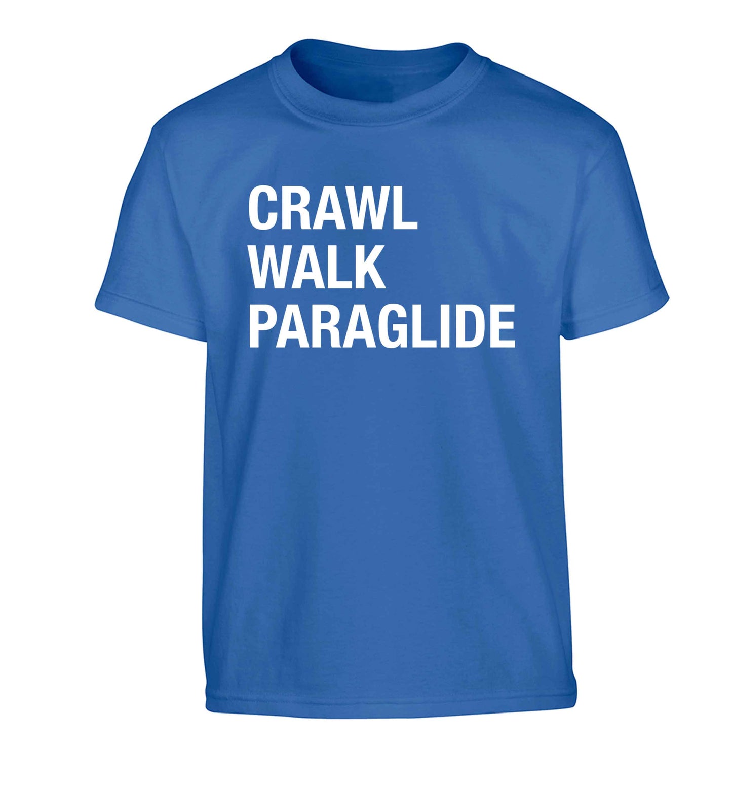 Crawl walk paraglide Children's blue Tshirt 12-13 Years