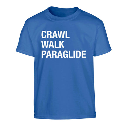 Crawl walk paraglide Children's blue Tshirt 12-13 Years
