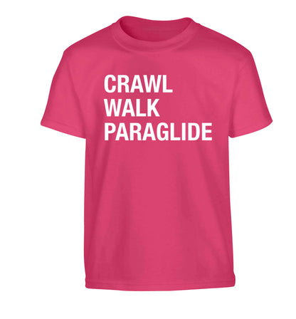 Crawl walk paraglide Children's pink Tshirt 12-13 Years