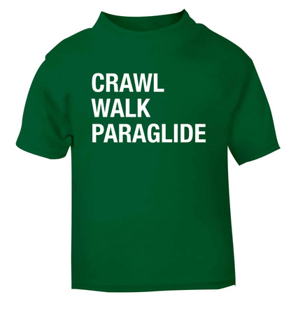 Crawl walk paraglide green Baby Toddler Tshirt 2 Years