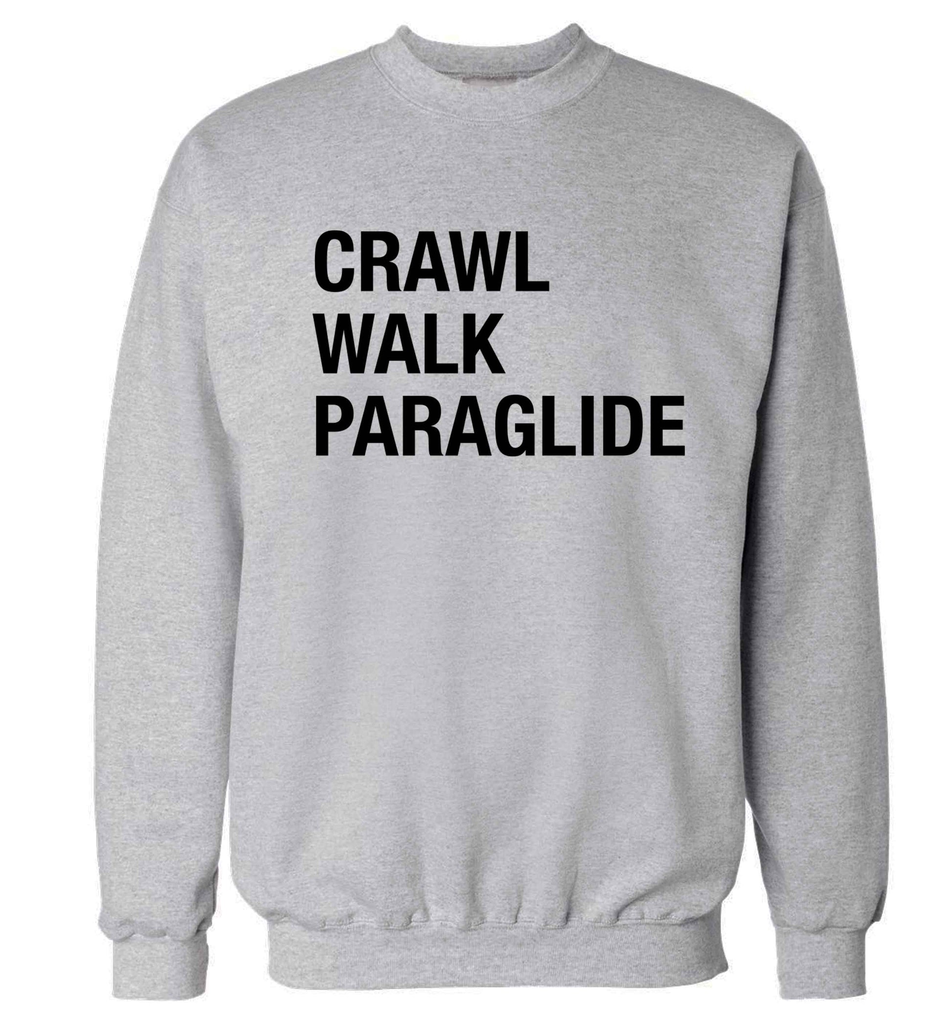 Crawl walk paraglide Adult's unisex grey Sweater 2XL