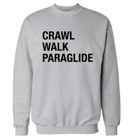 Crawl walk paraglide Adult's unisex grey Sweater 2XL