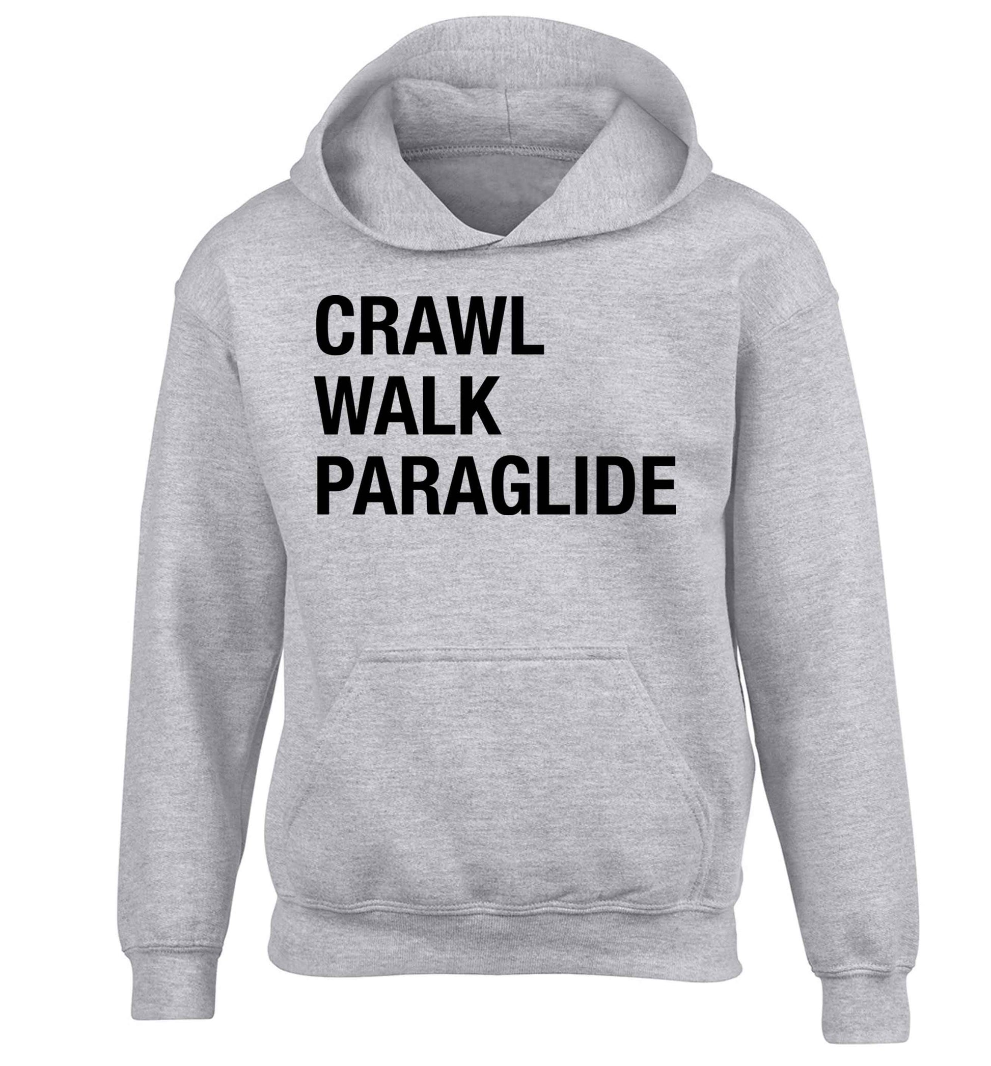 Crawl walk paraglide children's grey hoodie 12-13 Years