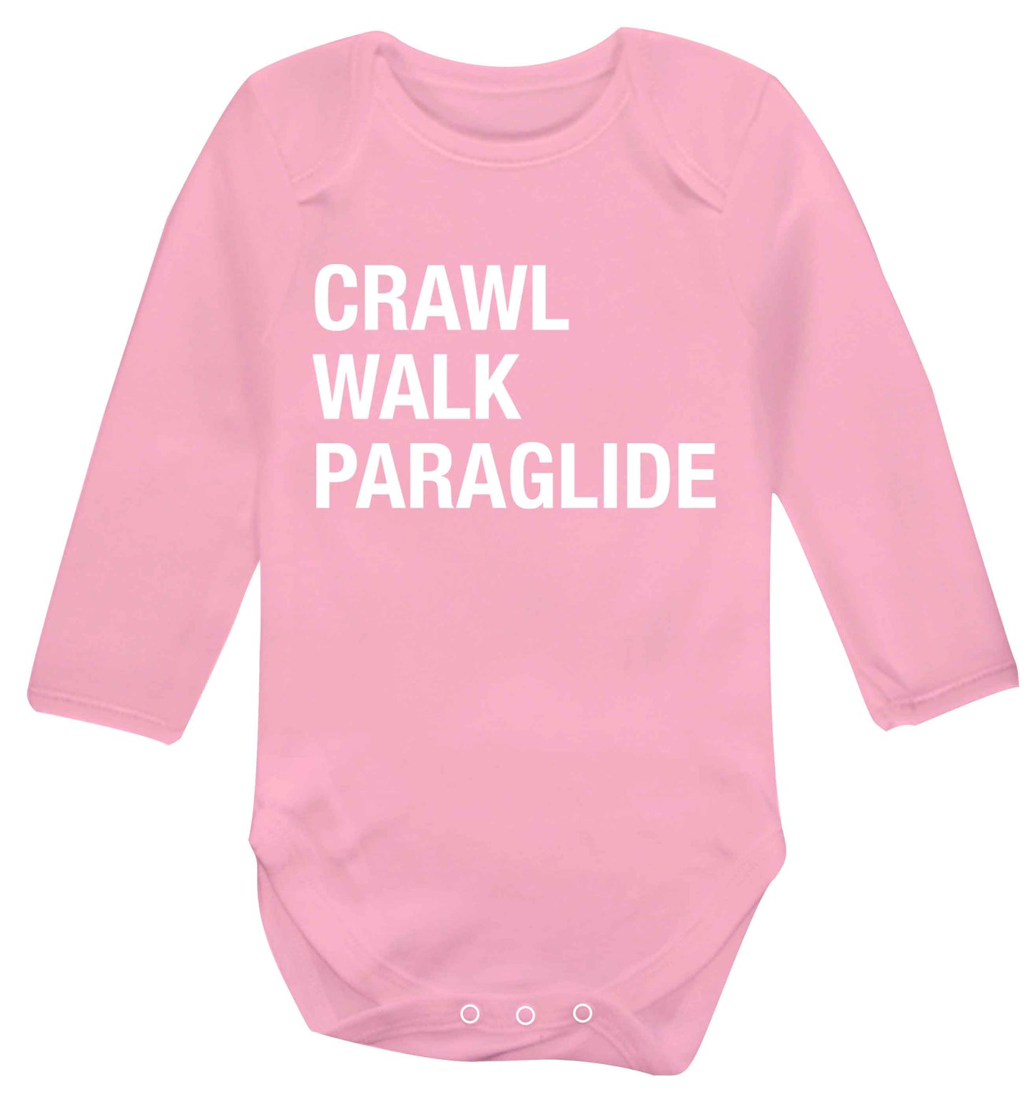 Crawl walk paraglide Baby Vest long sleeved pale pink 6-12 months