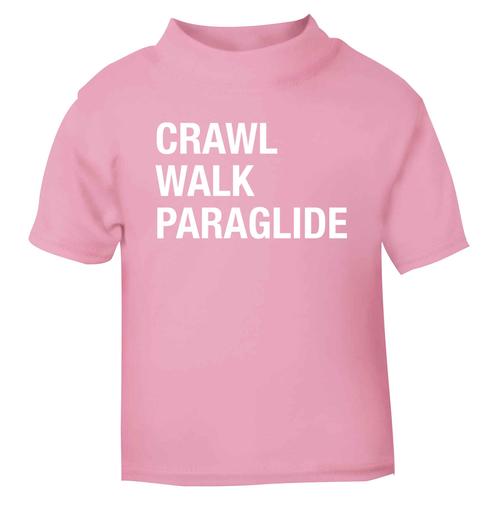 Crawl walk paraglide light pink Baby Toddler Tshirt 2 Years