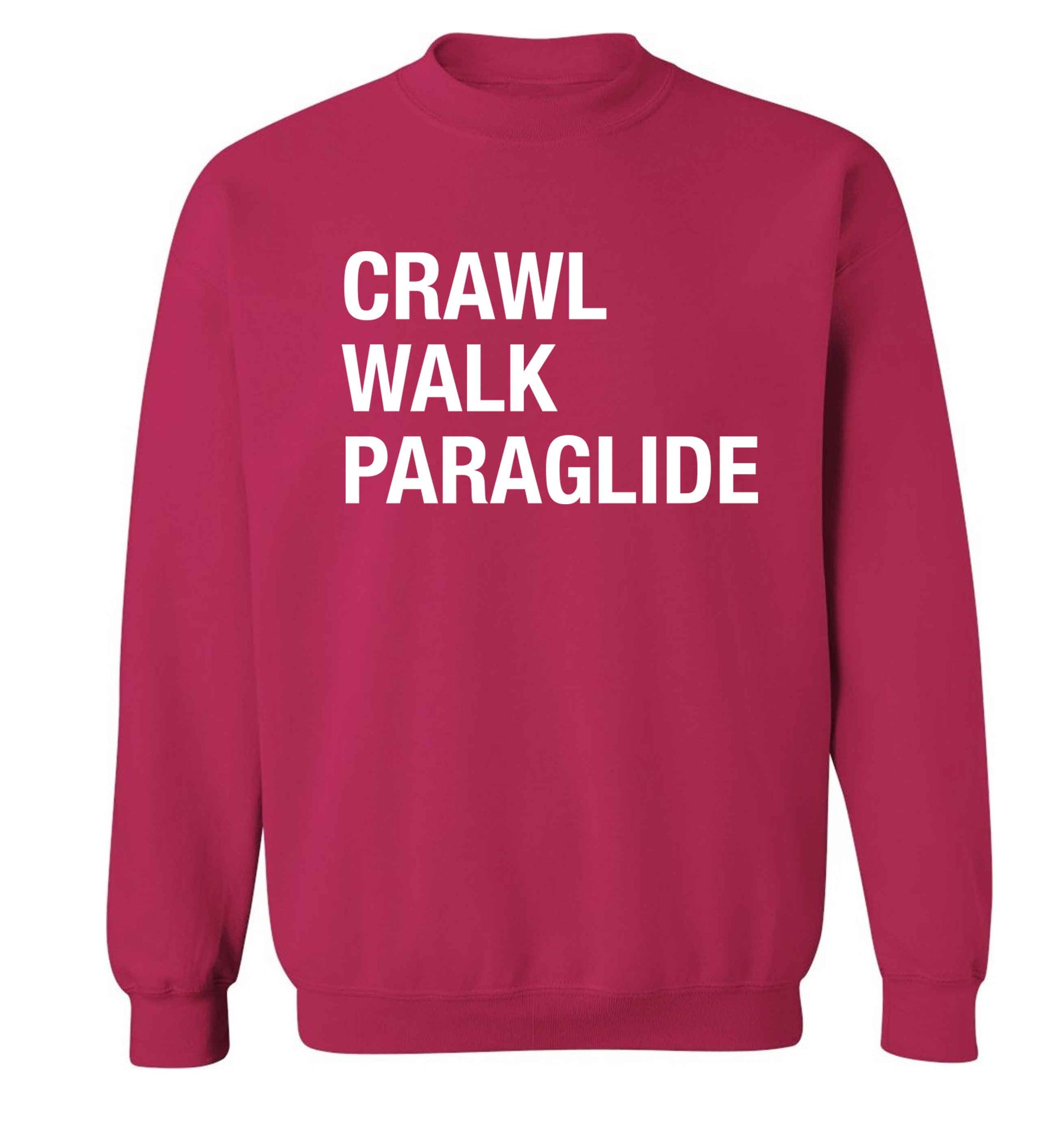 Crawl walk paraglide Adult's unisex pink Sweater 2XL
