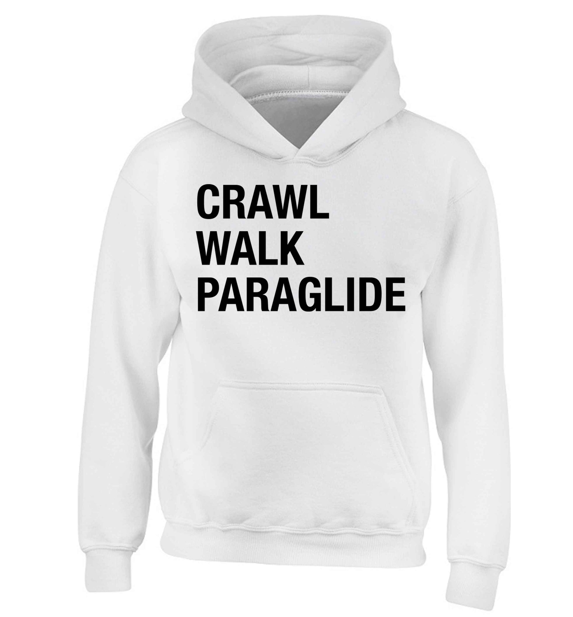 Crawl walk paraglide children's white hoodie 12-13 Years