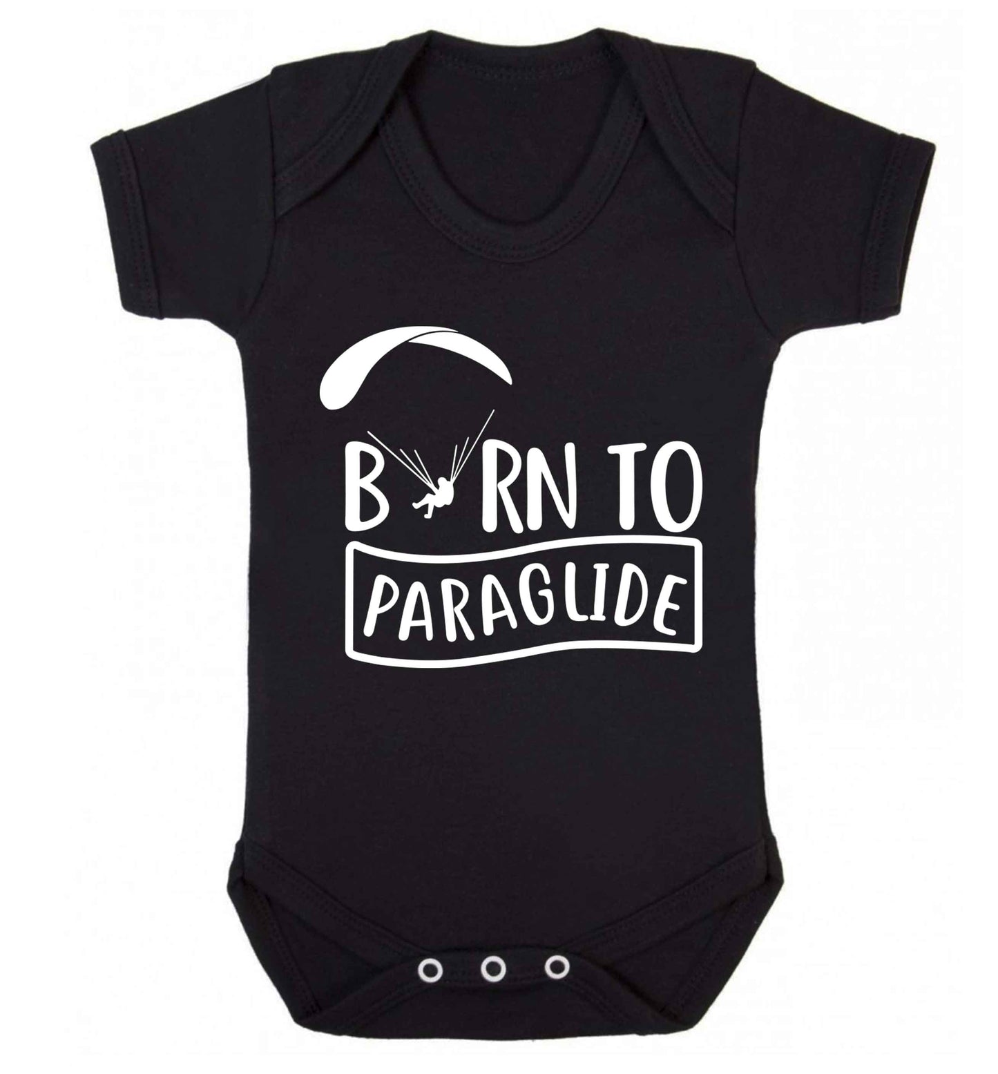 Born to paraglide Baby Vest black 18-24 months
