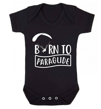 Born to paraglide Baby Vest black 18-24 months