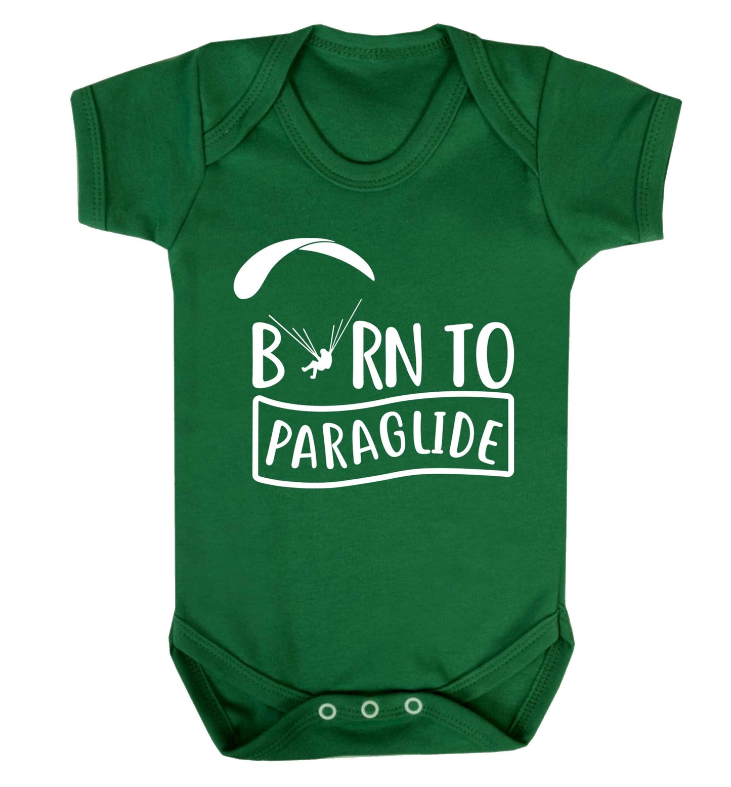 Born to paraglide Baby Vest green 18-24 months