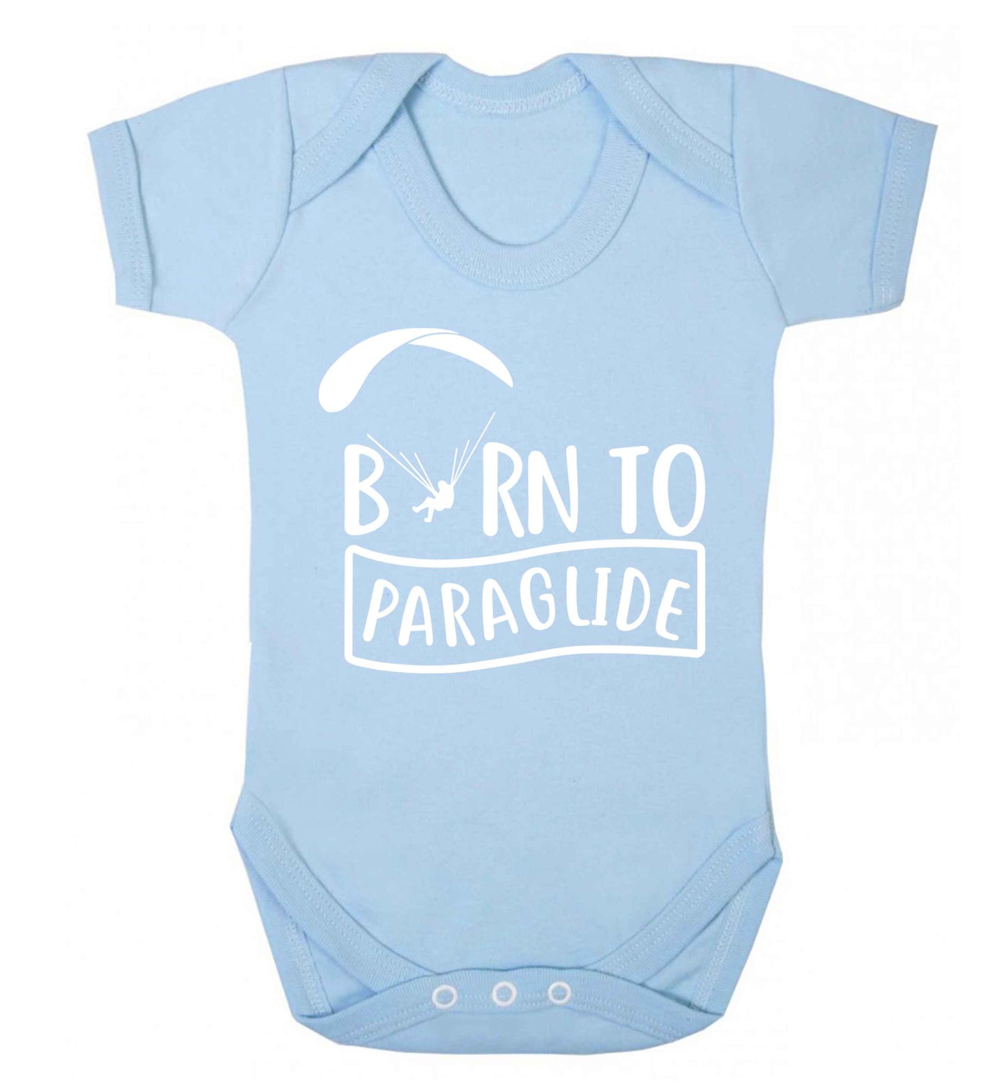 Born to paraglide Baby Vest pale blue 18-24 months