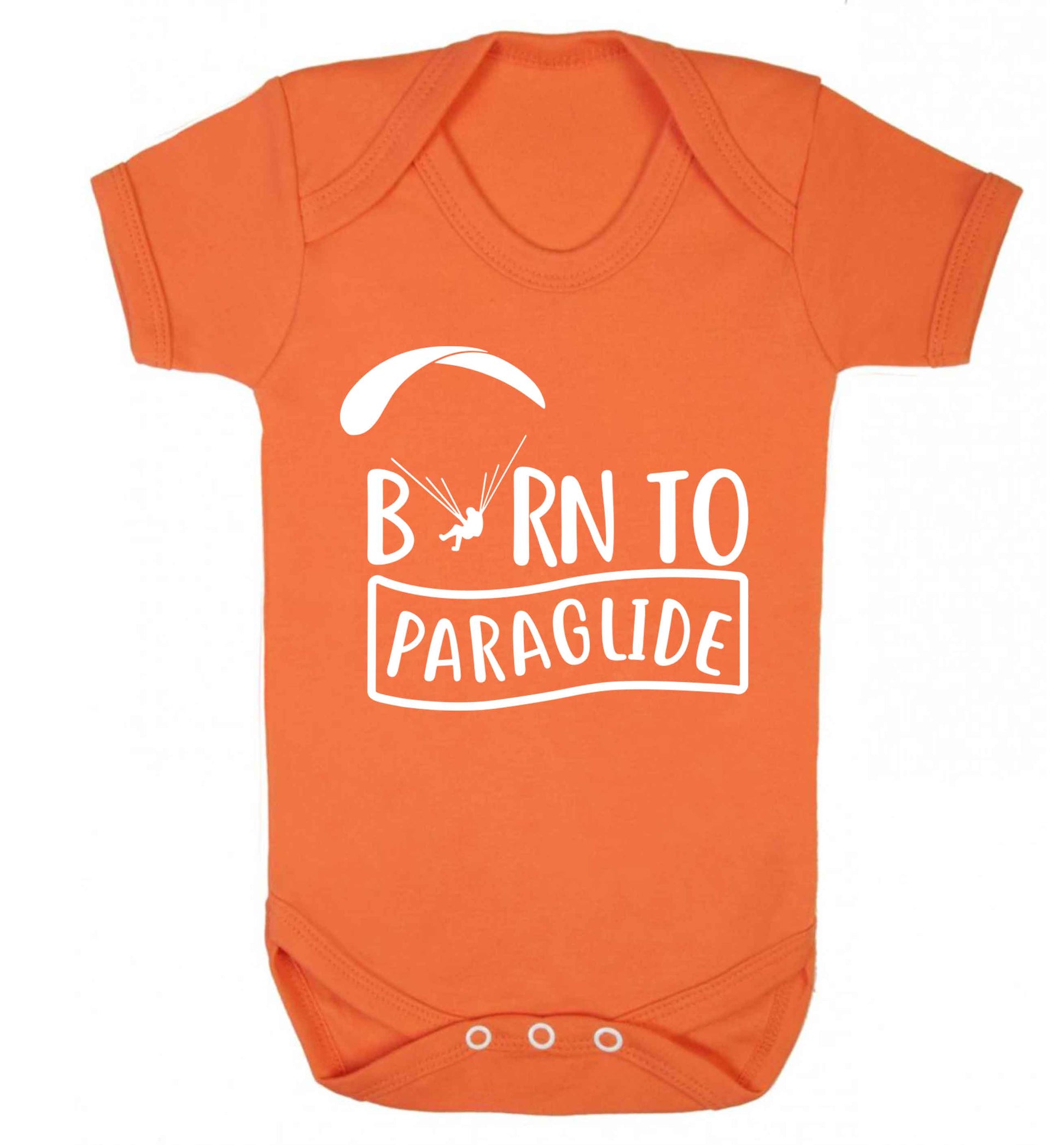Born to paraglide Baby Vest orange 18-24 months