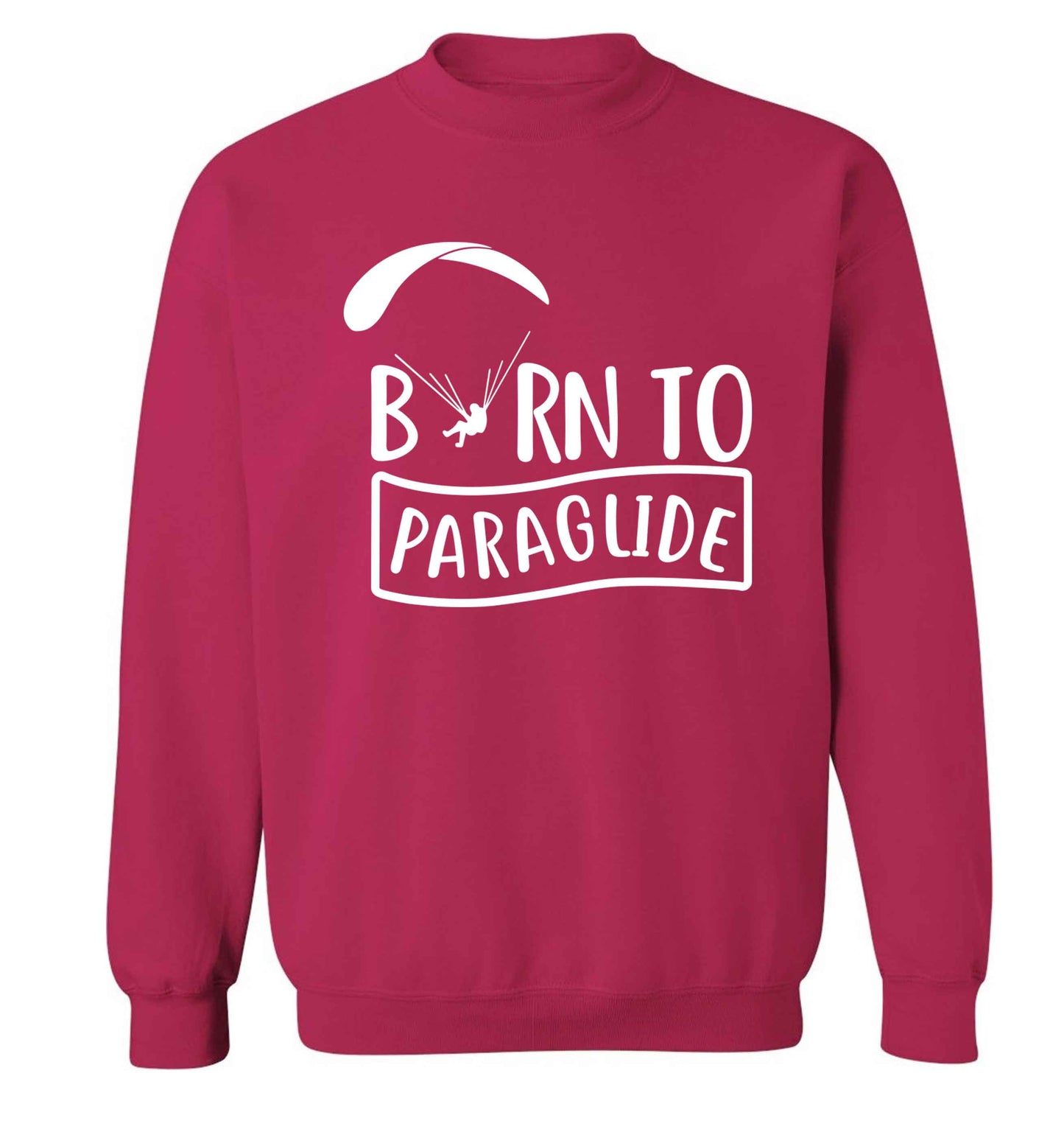 Born to paraglide Adult's unisex pink Sweater 2XL
