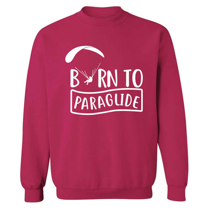 Born to paraglide Adult's unisex pink Sweater 2XL