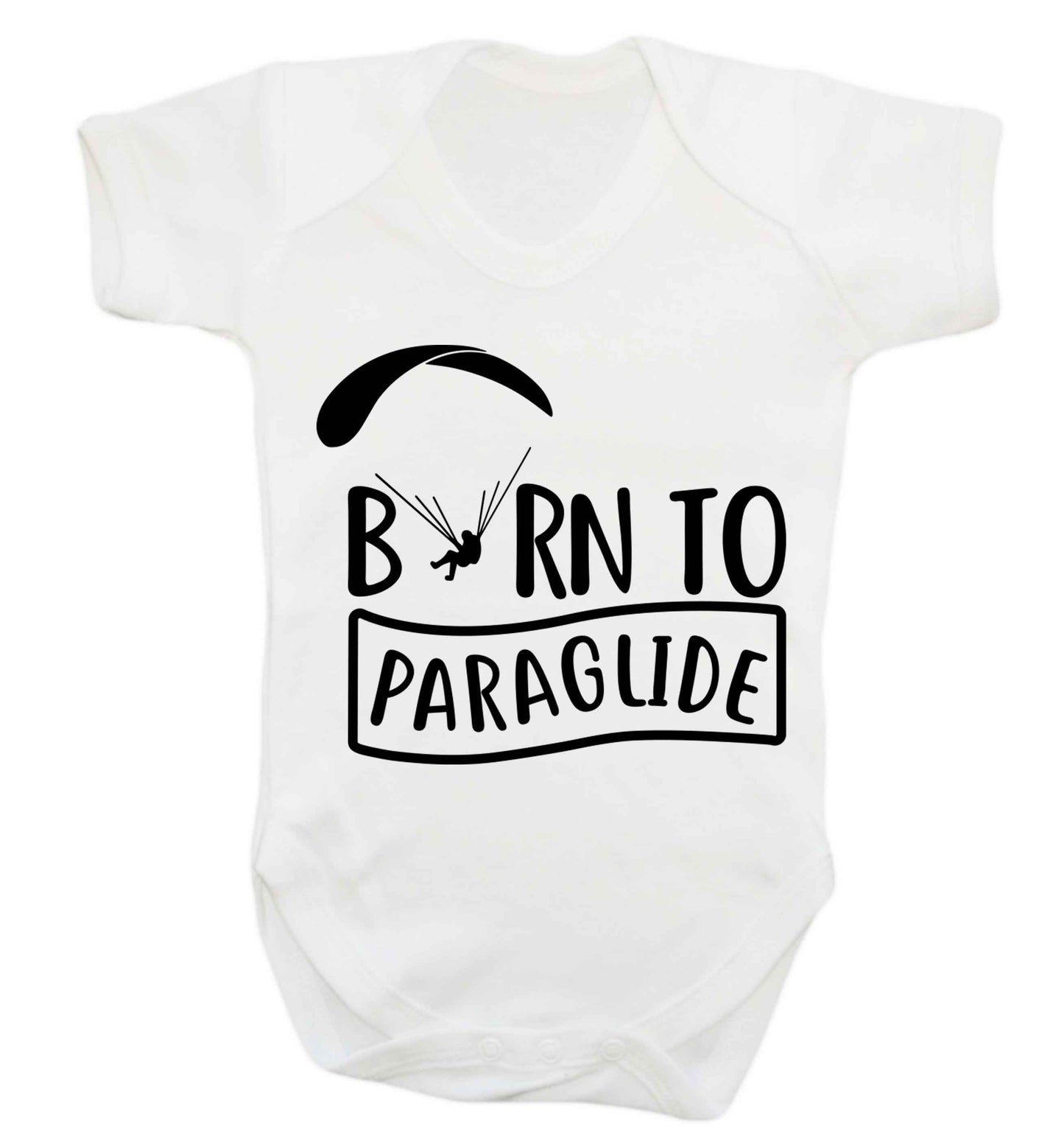 Born to paraglide Baby Vest white 18-24 months