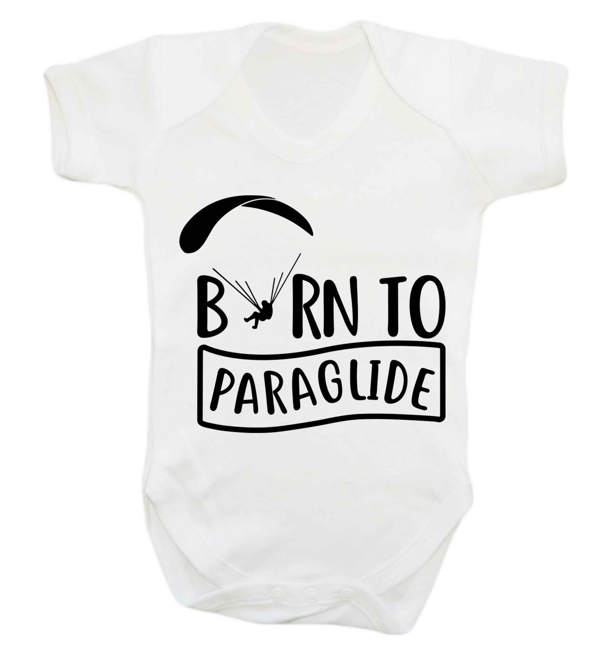 Born to paraglide Baby Vest white 18-24 months