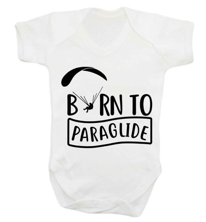 Born to paraglide Baby Vest white 18-24 months