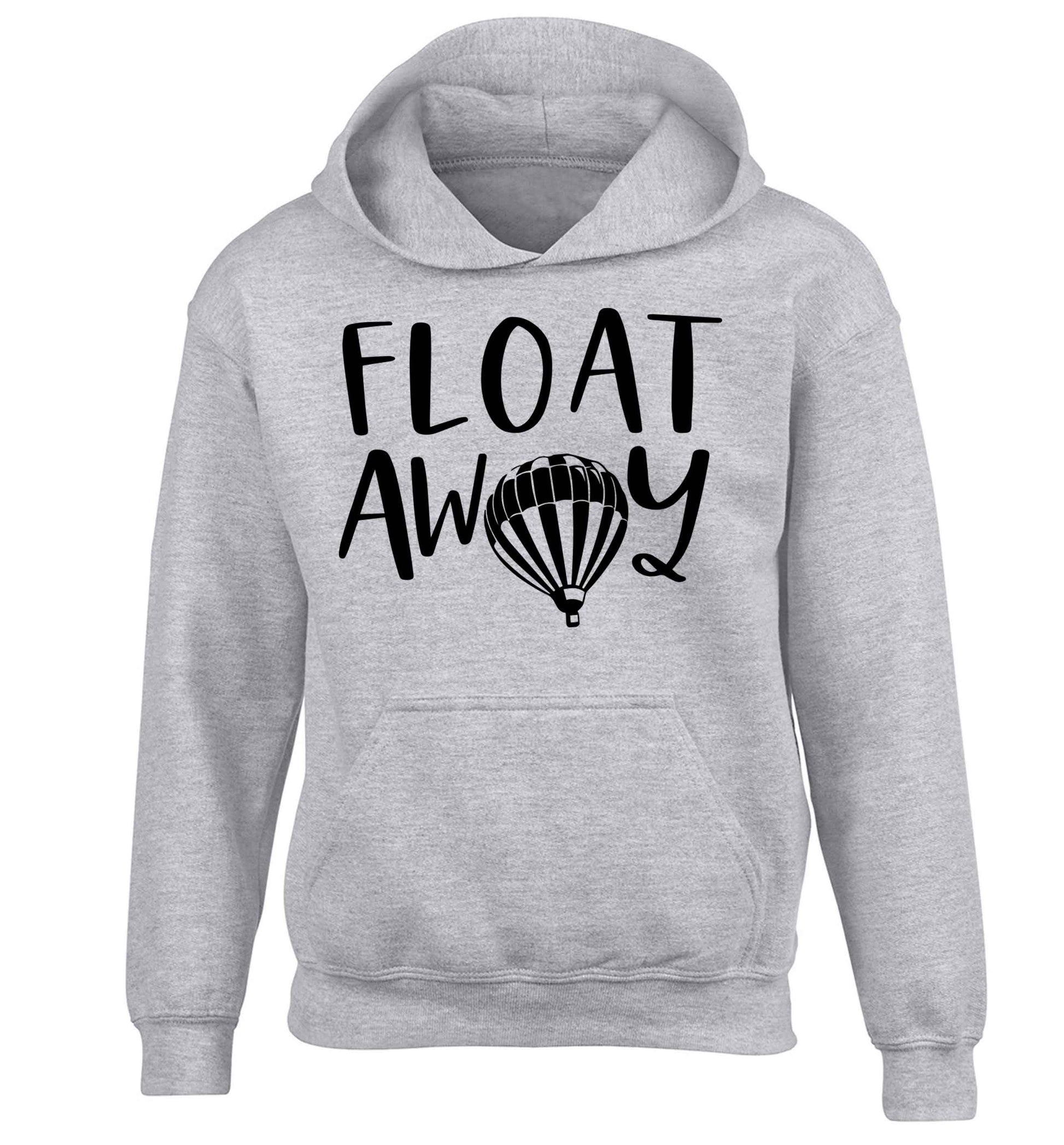 Float away children's grey hoodie 12-13 Years