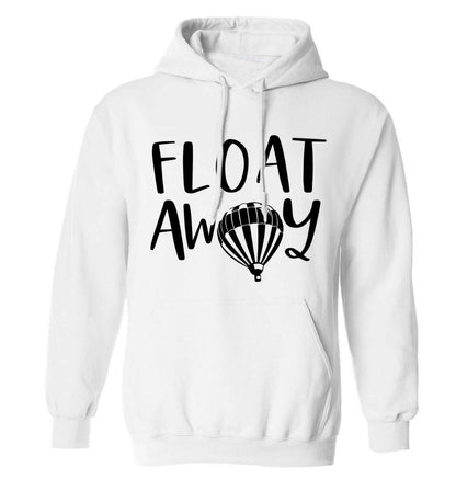 Float away adults unisex white hoodie 2XL