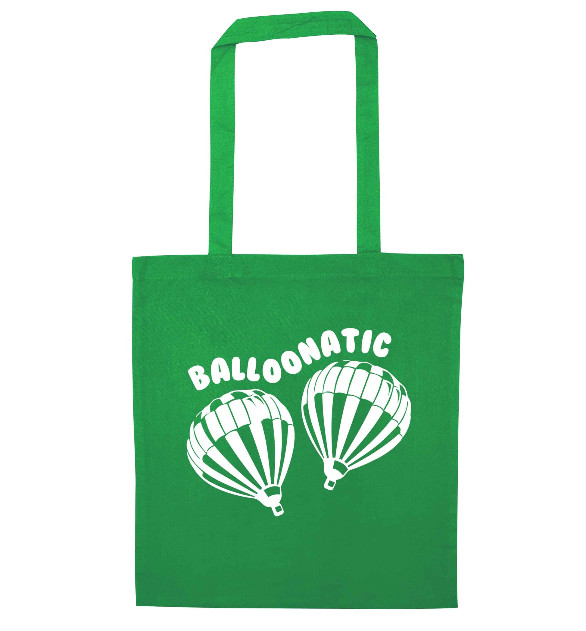 Balloonatic green tote bag