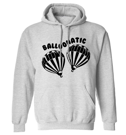 Balloonatic adults unisex grey hoodie 2XL