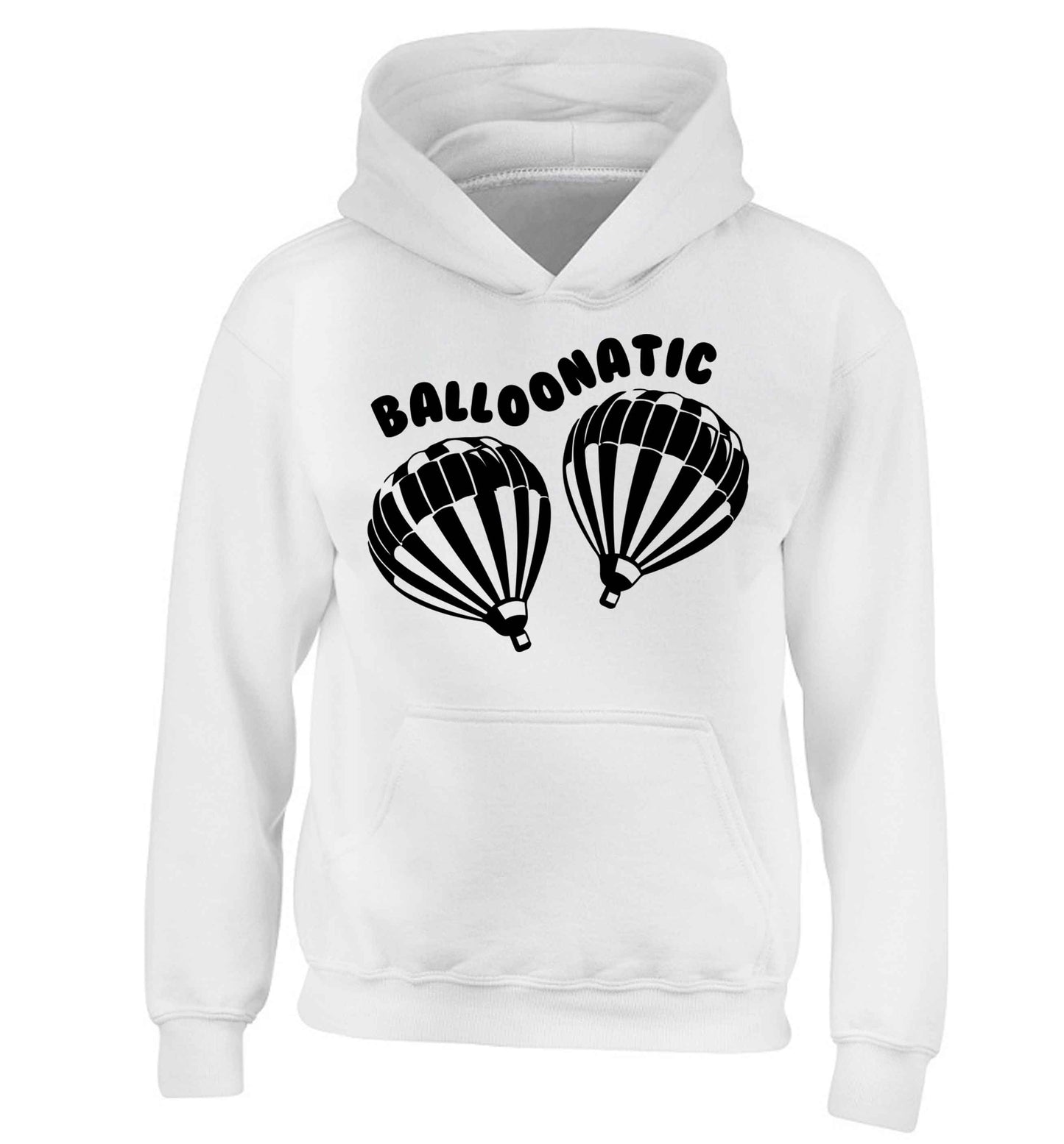 Balloonatic children's white hoodie 12-13 Years