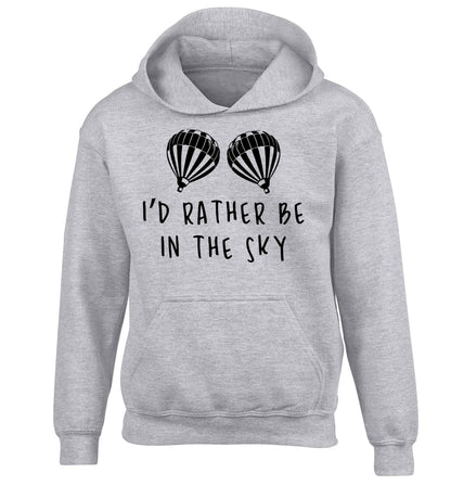My head is in the clouds children's grey hoodie 12-13 Years