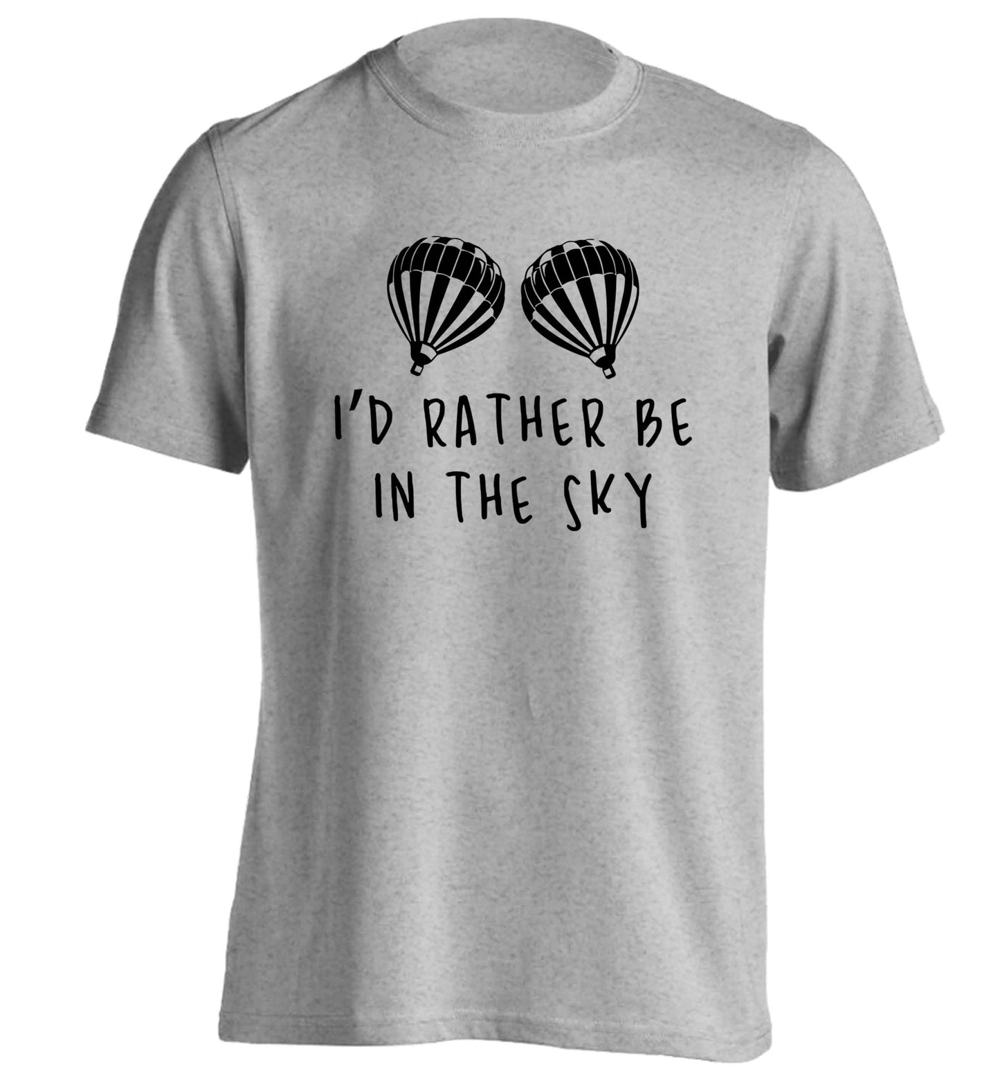 My head is in the clouds adults unisex grey Tshirt 2XL